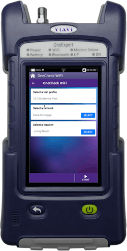 Viavi Onx 220 With One Check Wi Fi Screen