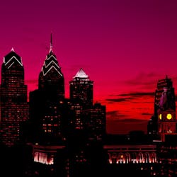 Philadelphia at night.