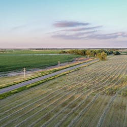 Rural Nebraska landscape - Aerial view