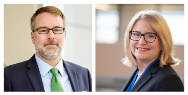 As part of a company reorganization, Ritter Communications CEO Alan Morse announced the promotion of Heath Simpson (left) to president and chief operating officer (COO), and Lexanne Horton (right) to chief financial officer (CFO).