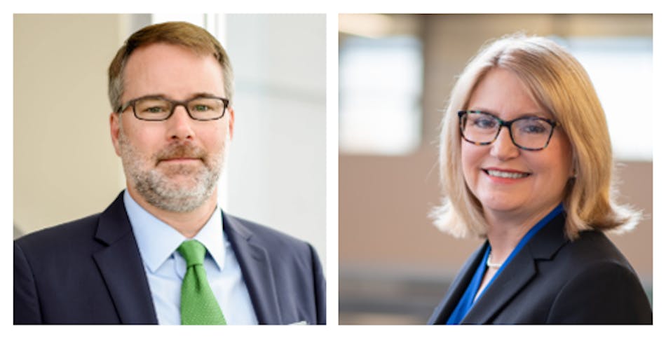 As part of a company reorganization, Ritter Communications CEO Alan Morse announced the promotion of Heath Simpson (left) to president and chief operating officer (COO), and Lexanne Horton (right) to chief financial officer (CFO).