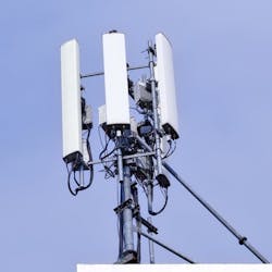 Telecommunication tower. Wireless Communication Antenna Transmitter